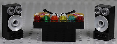 LEGO - DJ Deck w/ Speakers Turntable Vinyl Record Music Disco