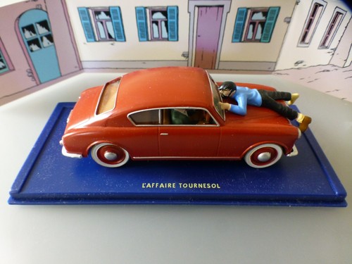 TINTIN HERGE MODEL CAR ATLAS #26 LANCIA AURELIA RED CALCULUS AFFAIR 1/43 SCALE - Picture 2 of 24