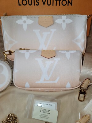 LOUIS VUITTON MULTI POCHETTE GIANT MONOGRAM JAQUARD STRAP COIN BAG