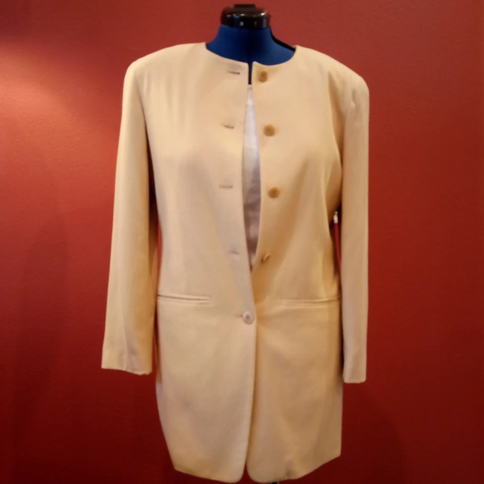 Bloomingdale's por Patrick 100% Seda De Colección Años 80 Pantalón Traje Chaqueta M Pantalones 14 Foto 4 de 4