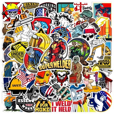  50 x New Style Welder Welding Style Stickerbomb Aufkleber Sticker Set