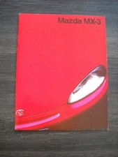 CATALOGUE/BROCHURE MAZDA MX-3 - 1991