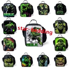 Boys Marvel The Hulk 3D Insulated Lunch Bag Thermal  School Picnic Food Bag Gift