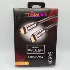 New In Box Rocketfish HDMI High Speed 6' Cable Ultra HD 4K 15 Gbps 1080p 