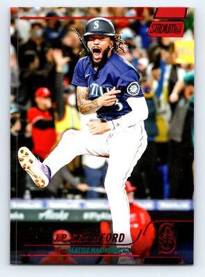 2022 Stadium Club #96 J.P. Crawford Red Foil Seattle Mariners