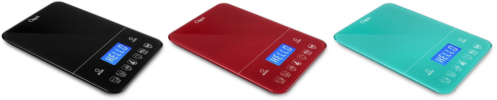 Ozeri Touch III 22 lb Digital Kitchen Scales with Calorie Counter, 3 Colors