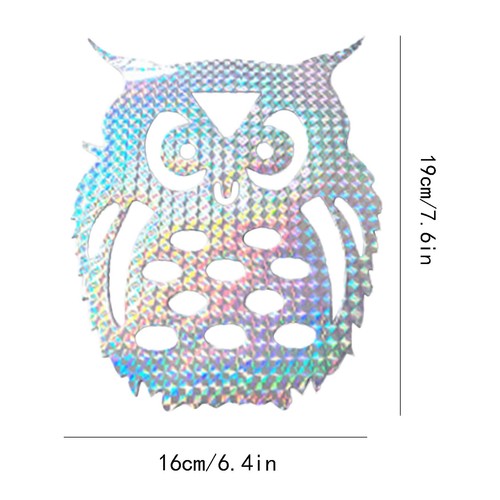 50PCS 7.6x6.4in Sticky Owl Type Flashing Bird Repellent Piece Orchard Balcony - Picture 3 of 13