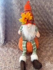 Harvest Gnome Fall Autumn Seasonal Shelf Sitter 17" from Hat to Toe
