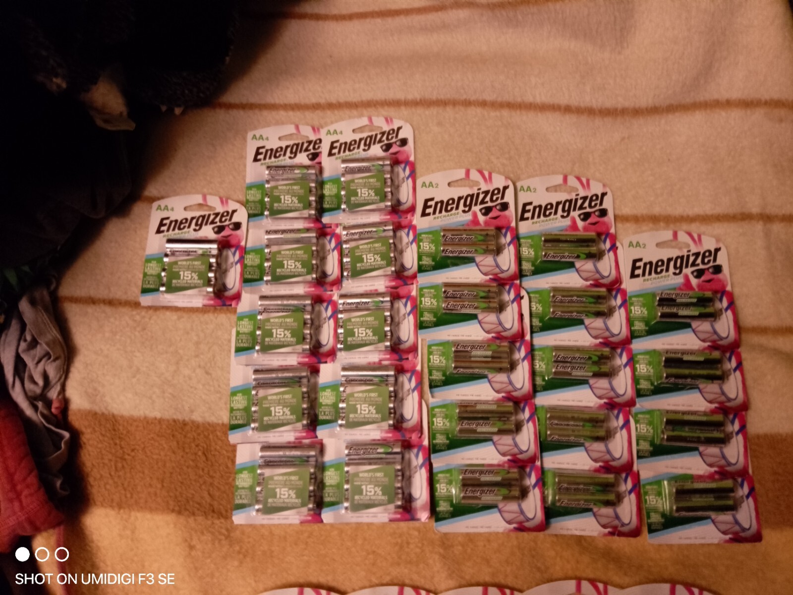 Energizer Rechargeable Batteries AA 2-packs And 4-packs 72 Total Batteries-image