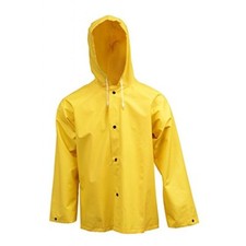 J53207- Tingley Industrial Work Yellow Rain Jacket with Attached Hood XL