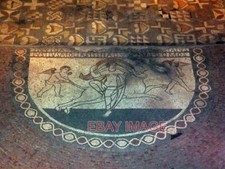 PHOTO  MOSAIC AT LULLINGSTONE ROMAN VILLA. LULLINGSTONE LANE EYNSFORD  2012