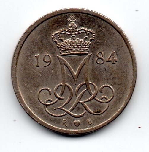 Denmark 1984, The crowned monogram of Margrethe II, 10 ØRE,