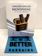 Teoteeo Lavalier Microphone Wireless Audio Mini 2 Mics For iPhone NEW