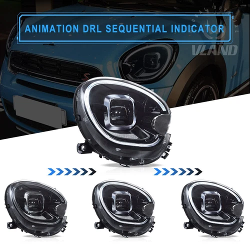 Faros LED VLAND + luces traseras ahumadas para Mini Cooper Countryman R60 2010-2016 - Imagen 4 de 18