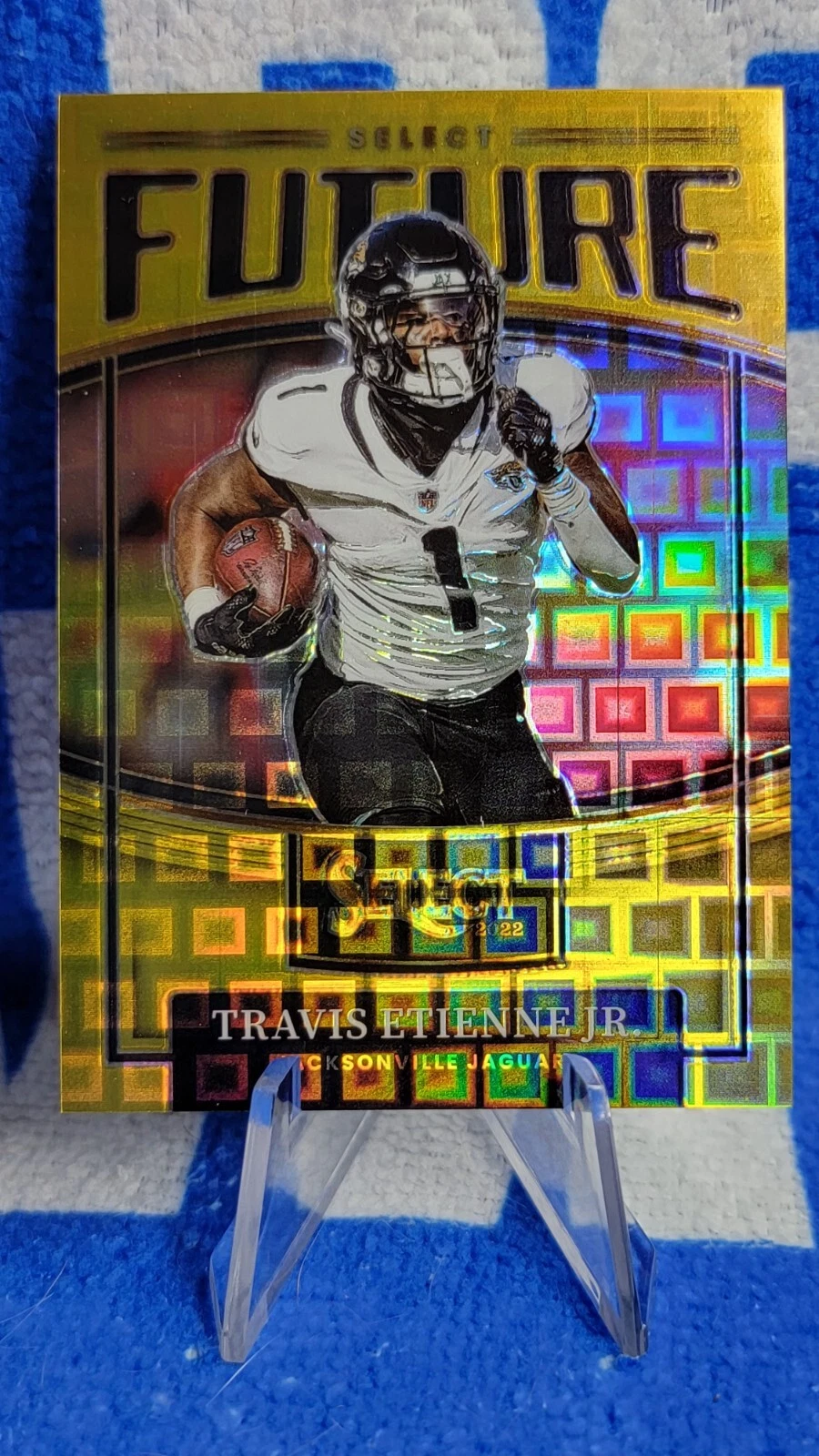 2022 Panini 1/10 Select Travis Etienne Jr. GOLD PRIZM Pandora Future 1/1 Fotl
