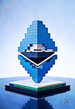 "The LEGO ETH" Original Crypto Pop Art Print - 13 x 19 Poster