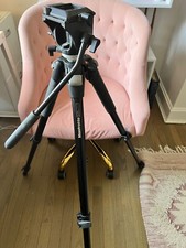 Used Manfrotto 3011N Tripod  3130 Fluid Head Mount