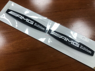 2X AMG Edition Black Emblem Metal Side Fender 3D Trunk Badge for Mercedes Benz