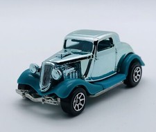 1979 Mattel Hot Wheels "34 Ford 3 Window Coupe Hot Rod - Silver and Teal