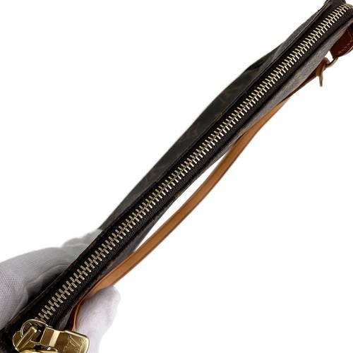 Louis Vuitton Monogram Pochette Accessoires 2way Leather Brown Handbag 3024 - 第 8/23 張圖片