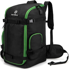 Ski Boot Bag Backpack, 50L Large Capacity Water-Resistant Padded Ski Travel Bag