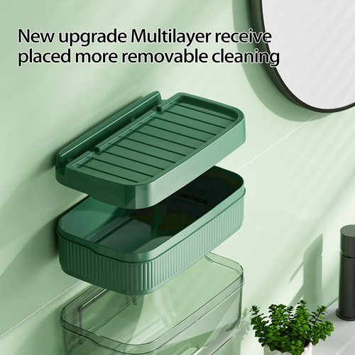 Tissue Storage Box Punch-free Multi-purpose Wall-mounted Toilet Paper Storage - Picture 3 of 12