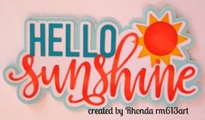 Summer sunshine paper piecing title premade scrapbook page 3D DIE CUT Rhonda