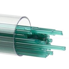 Bullseye Stringers Approx. 2MM.DIA.x17.75"L. Teal Green Opal 90 COE.