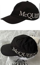 alexander queen Oversized Logo Cotton Baseball Cap Size Large NEW ..AUTHENTIC