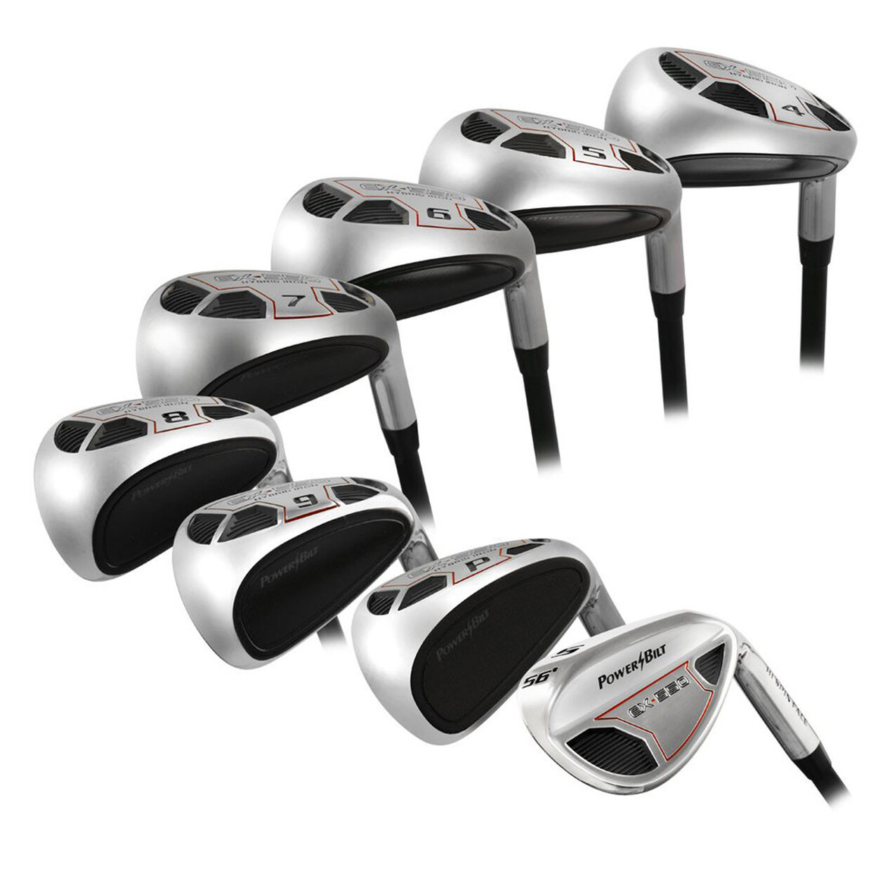 PowerBilt Golf Clubs EX550 Hybrid Iron Set (4PW, SW) eBay