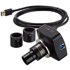 Amscope 6MP USB 3 Microscope Camera Back-illuminated CMOS C-Mount+Reduction Lens