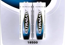 ULTRALAST UL18500SL-2P 18500 Battery - Lithium Phosphate