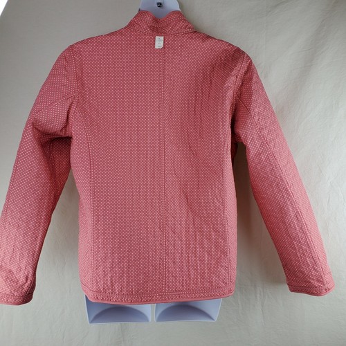 Womens Jacket XL Reversible Quilted Coral Pink White Polka Dot Charter Club - Picture 8 of 12