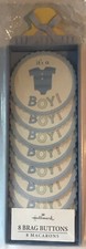 Hallmark  "It's a Boy "  8 Brag Buttons  Brand New  Still Sealed