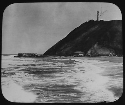 BLUFF AND LIGHTHOUSE DURBAN SOUTH AFRICA C1896 Magic Lantern Slide GWW PHOTO