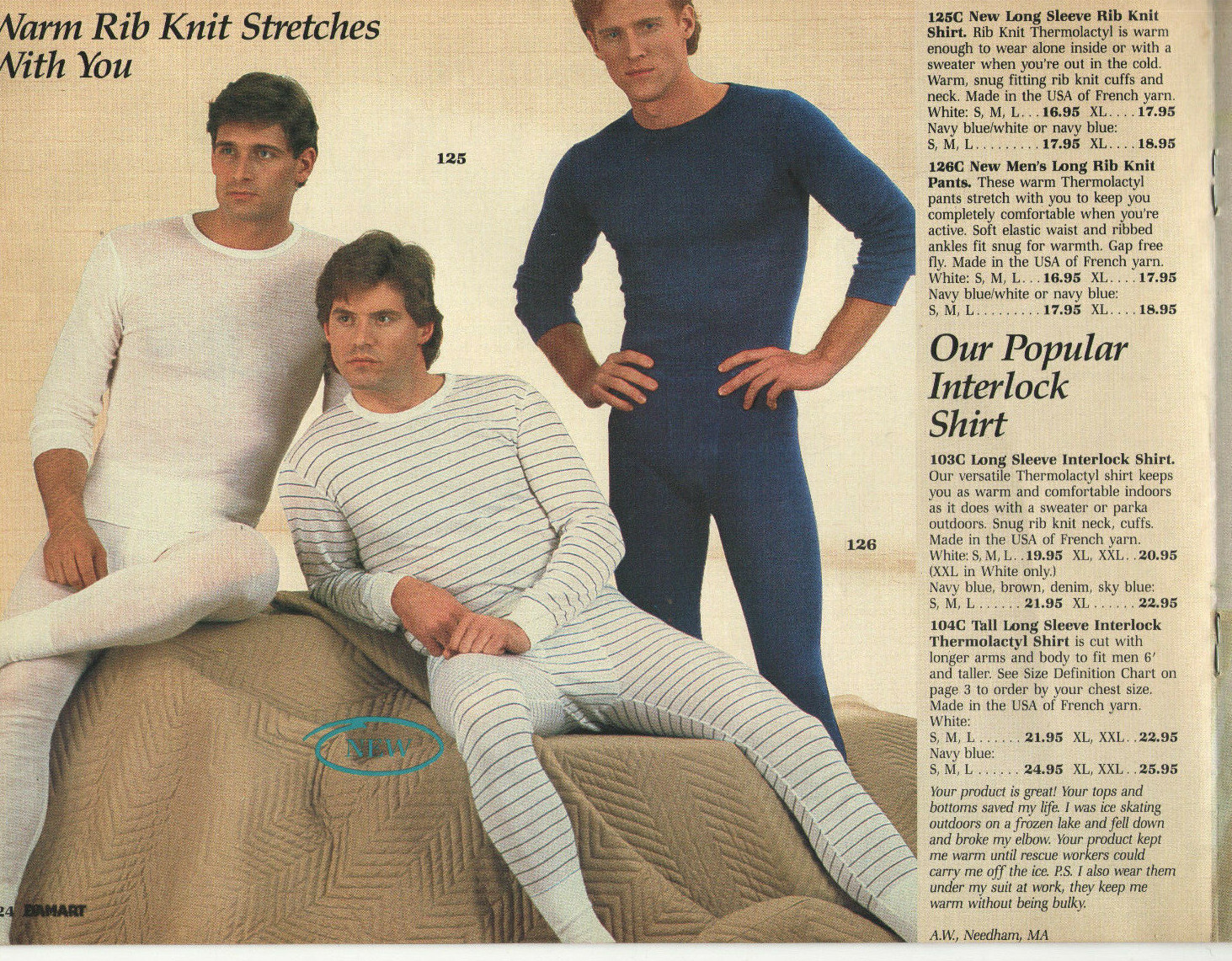 VINTAGE 1986 LONG UNDERWEAR CATALOG! FOR MEN & WOMEN!… Gem