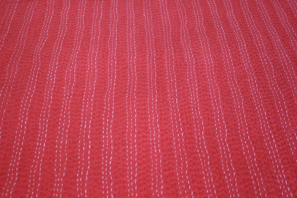 Colcha Edredón Kantha Individual Bordada Algodón Cachemira Negra Boho Gitana Manta Foto 2 de 4