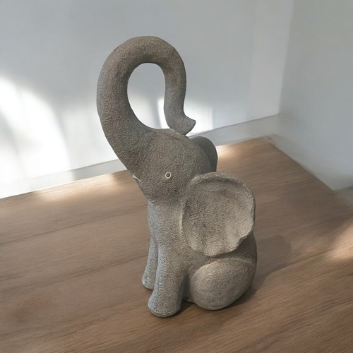 Elephant Décor Figurine, Lucky, Gray, Preowned, 12in x 6in - Bild 2 von 2