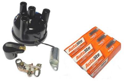 TUNE UP KIT FORD 2000 3000 4000 3 CYL POINTS CONDENSER ROTOR DISTRIBUTOR CAP