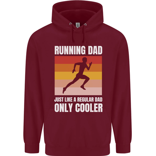 Running Dad Cross Country Marathon Runner Childrens Kids Hoodie - Picture 60 of 69