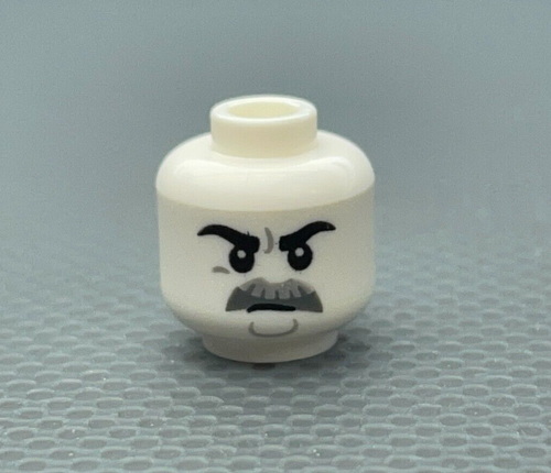 LEGO White Minifigure Head Gray Moustache Black Eyebrows Series 25 CMF Detective - Picture 5 of 7