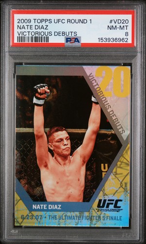 Nate Diaz #VD20 card from 2009 Topps UFC Round 1 Victorious Debuts