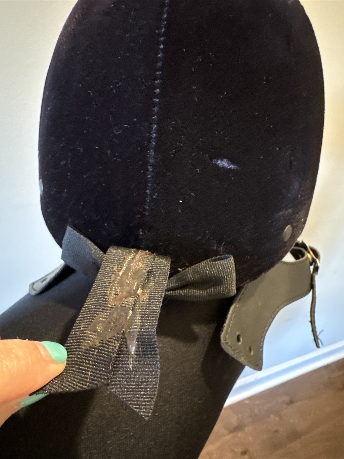 Casco in velluto equestre bambino taglia 6 e 5 8 US Pony Club nero