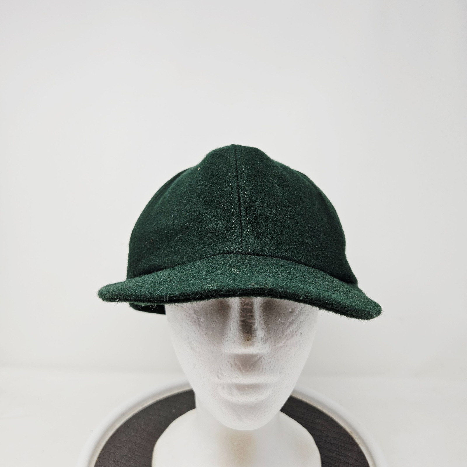 Vintage Green Wool Trapper Hat 80s Made In USA Size Medium Hunting Outdoors