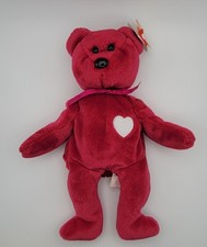 Ty Beanie Babies Valentina Bear Fuchsia Plush Retired 1998 Original with Tag