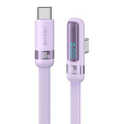 USB-C zu USB-C Lade- und Datenkabel PD100W 480 Mbps mit digitaler Anzeige und L-