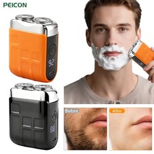 Mini Electric Smart Shaver   Dual Blade, Digital Display, Rechargeable Beard