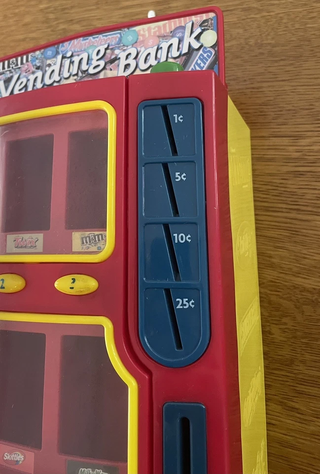 Mars M&M Candy Mini Vending Machine Coin Bank 2004 Twix Skittles Snickers - Image 3 of 4