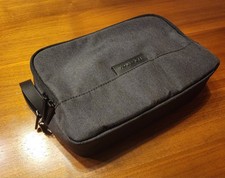 NEW Black Fabric Travel Toiletry Bag with Zipper Closure Makeup Bag