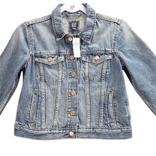 Gap Kids Denim Jacket XL 12 Medium Wash Blue Cotton Trucker Jacket NWT Unisex